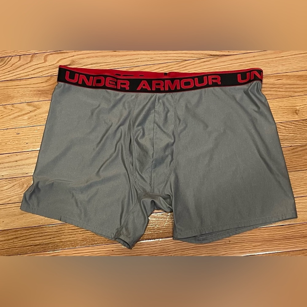 Under Armour Gray Boxer Briefs Moisture-Wicking Comfort 3XL